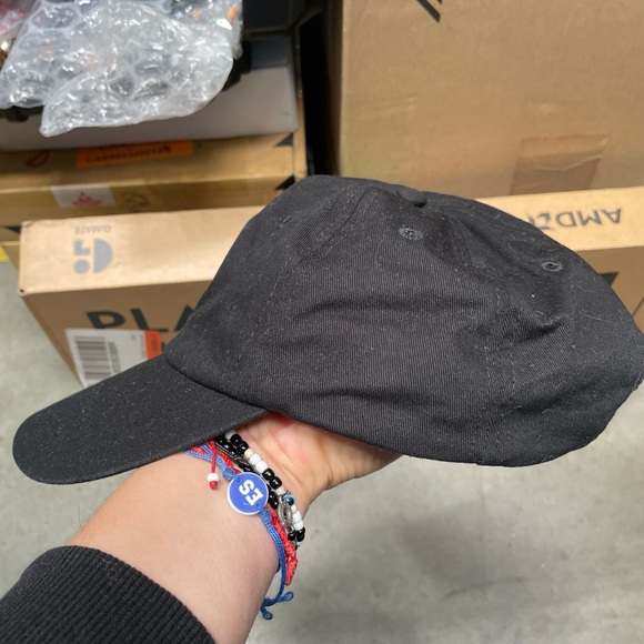 Jean-Michael Basquiat Hat- Rome Pays Off- Black Rare Baseball Cap Cotton - Picture 2 of 8